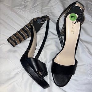 New West open toe platform heels